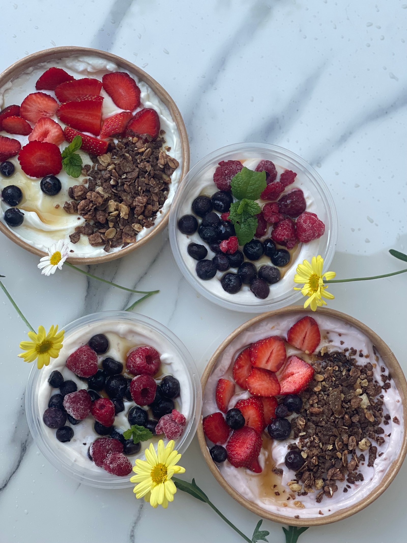 Greek yogurt (topping changes with each season)